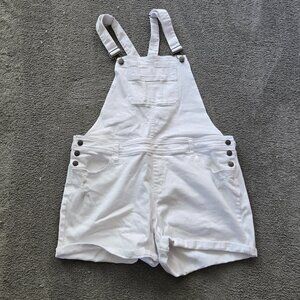 Torrid White Short Overalls Size 16 With Distress